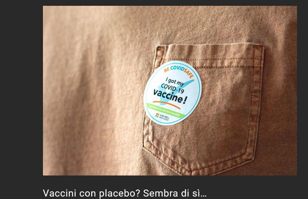 Il placebo, la sperimentazione e la confusione article-post