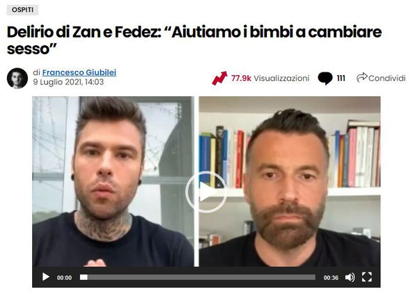 DDL Zan, il cambio di sesso e l’ignoranza crassa