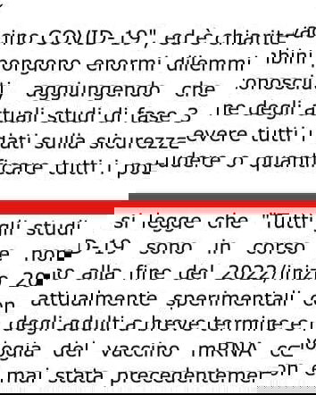 Il documento del Senato e gli studi di fase 3