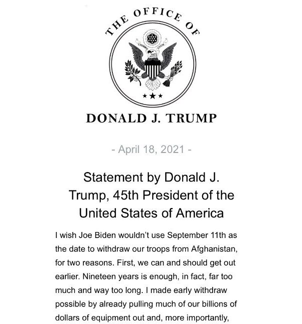 Trump, Biden e il ritiro delle truppe dall’Afghanistan article-post