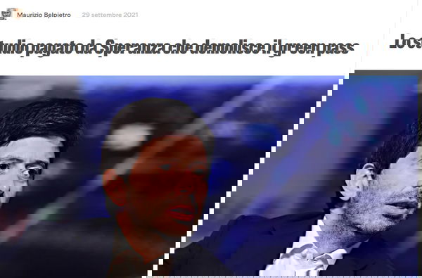 Belpietro e lo studio dello Spallanzani