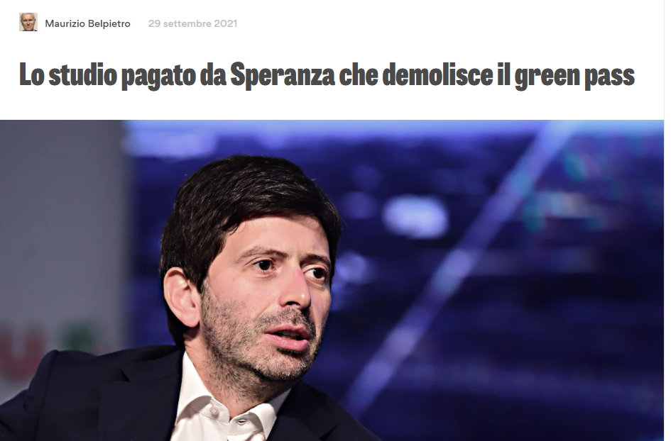 Belpietro e lo studio dello Spallanzani article-post