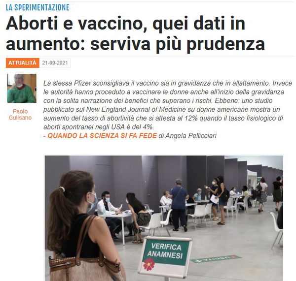 Gli aborti spontanei e i vaccini