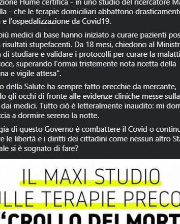 Giorgia Meloni e le cure domiciliari precoci (ancora)