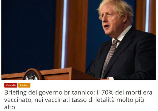 Il 70% dei morti era vaccinato…