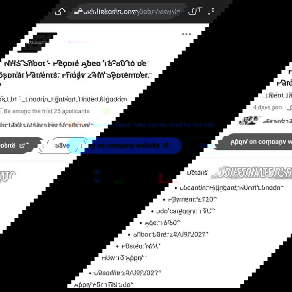 Figuranti in ospedale