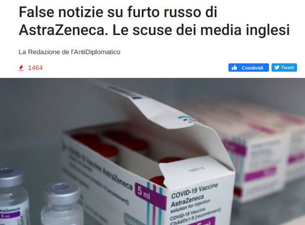 Sputnik V, AstraZeneca e i tabloid inglesi