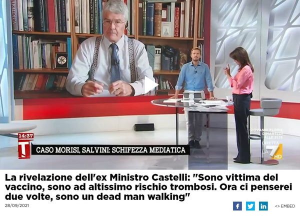 Roberto Castelli dead man walking e il D-Dimero