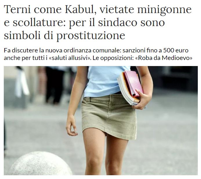 L’ordinanza di Terni e lo pseudogiornalismo da salotto article-post