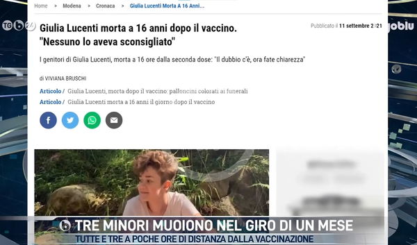 L’inoculazione di un farmaco sperimentale…