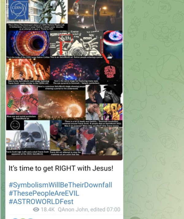 Astroworld e il complottismo mondiale