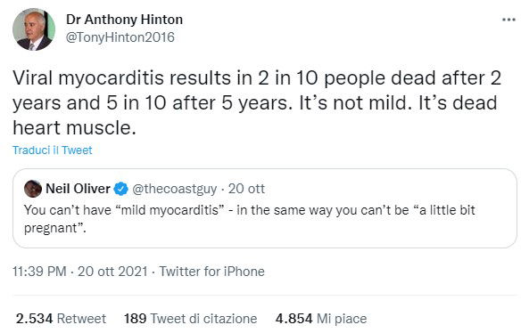 L’otorinolaringoiatra e l’archeologo esperti di miocarditi