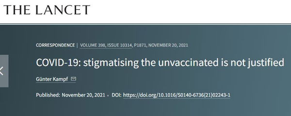 La narrativa alternativa, il Lancet e Günter Kampf