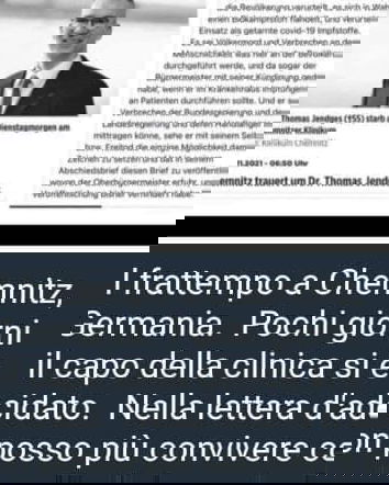 Il capo della clinica che si è suicidato