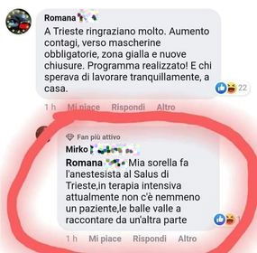 Mirko, Trieste e le terapie intensive