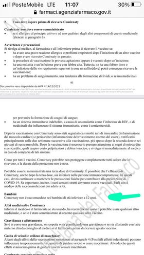 Il foglietto illustrativo di Comirnaty