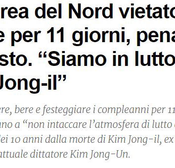 Il lutto in Corea del Nord e il giornalismo italiano