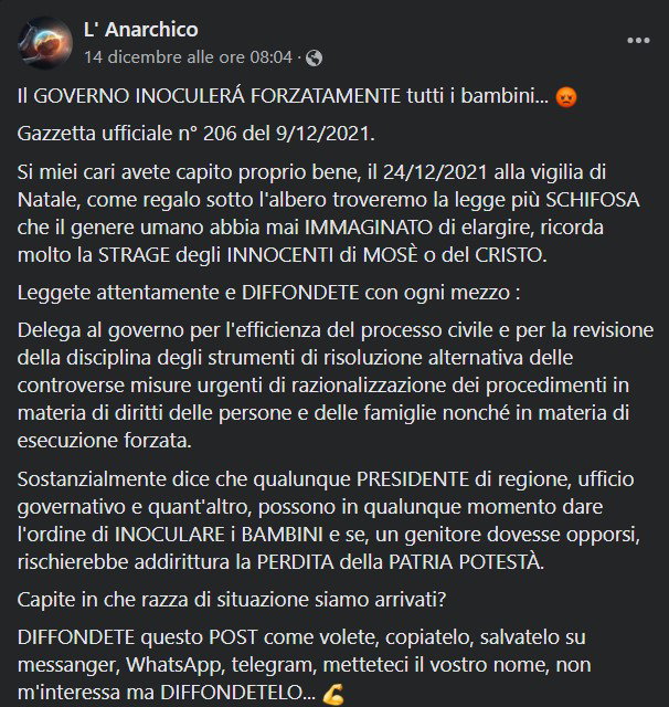 Il governo inoculerà forzatamente i bambini article-post
