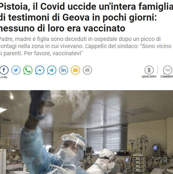 I Testimoni di Geova e i vaccini contro Covid article-post