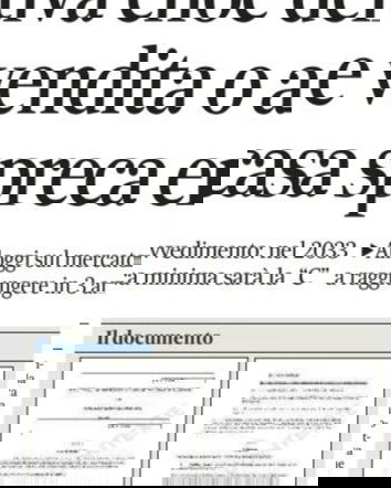 Niente vendita o affitto se la casa spreca energia…