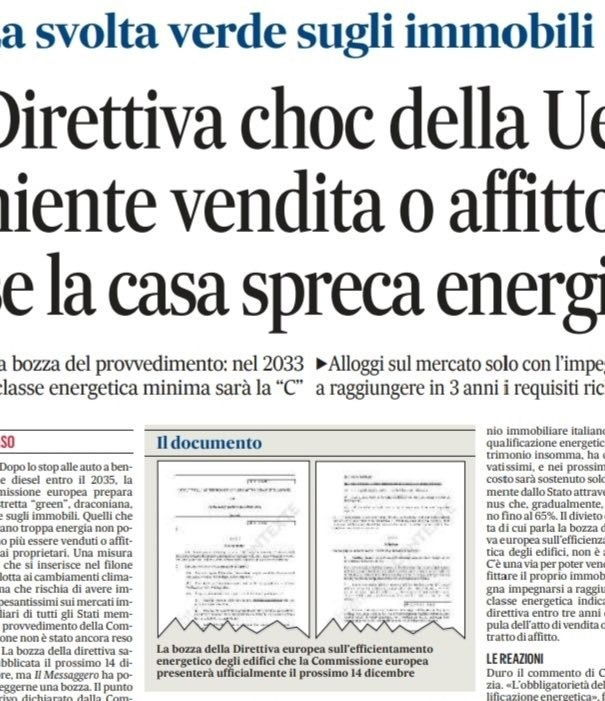 Niente vendita o affitto se la casa spreca energia… article-post