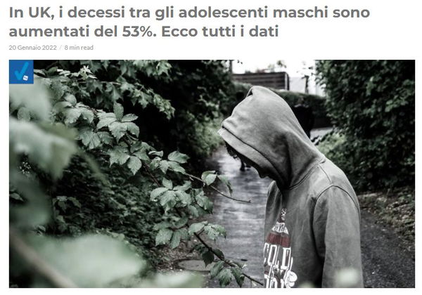 No, i decessi tra adolescenti in UK non sono aumentati del 53%