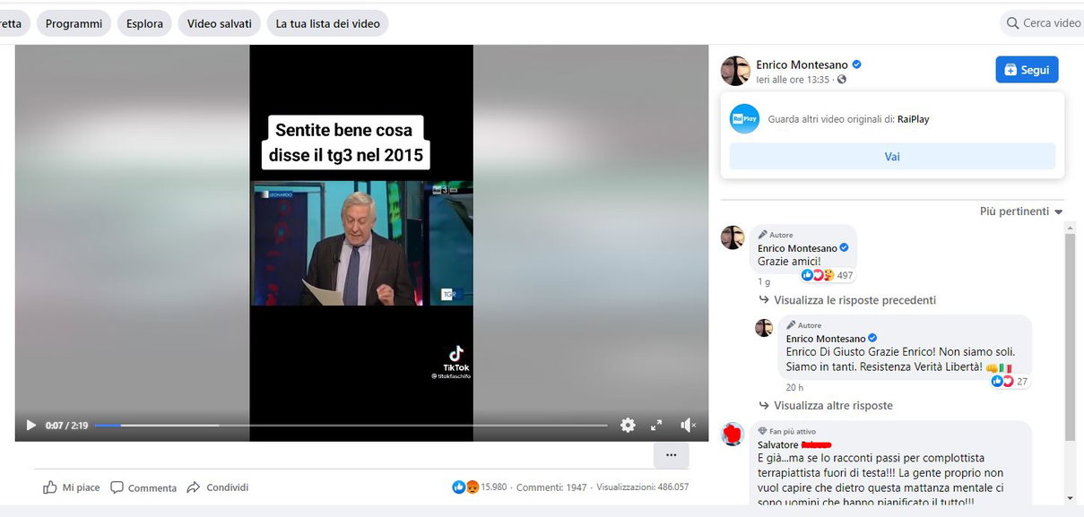 Montesano che arriva dopo la puzza article-post