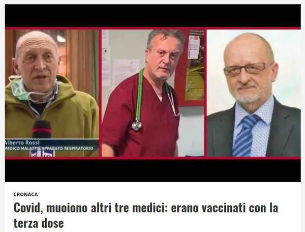 StopCensura e il decesso di tre medici