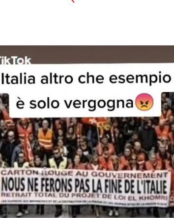 Francia, Italia e striscioni falsi