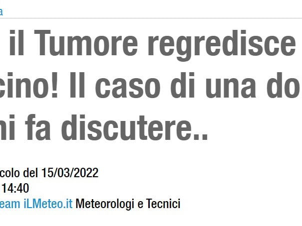 Covid: il Tumore regredisce dopo il Vaccino! article-post