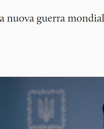 La profezia di Zelensky sulla guerra mondiale