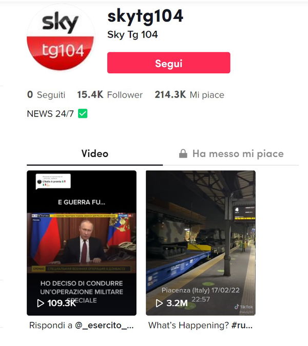 Tik Tok e la disinformazione