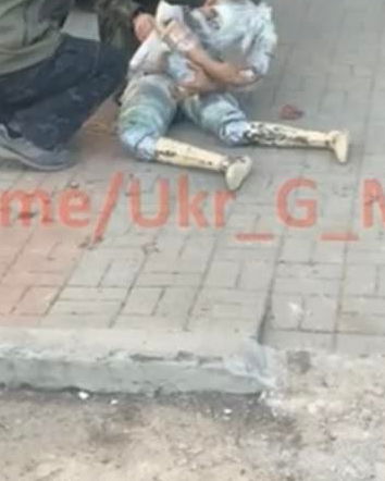 Il manichino del massacro di Bucha