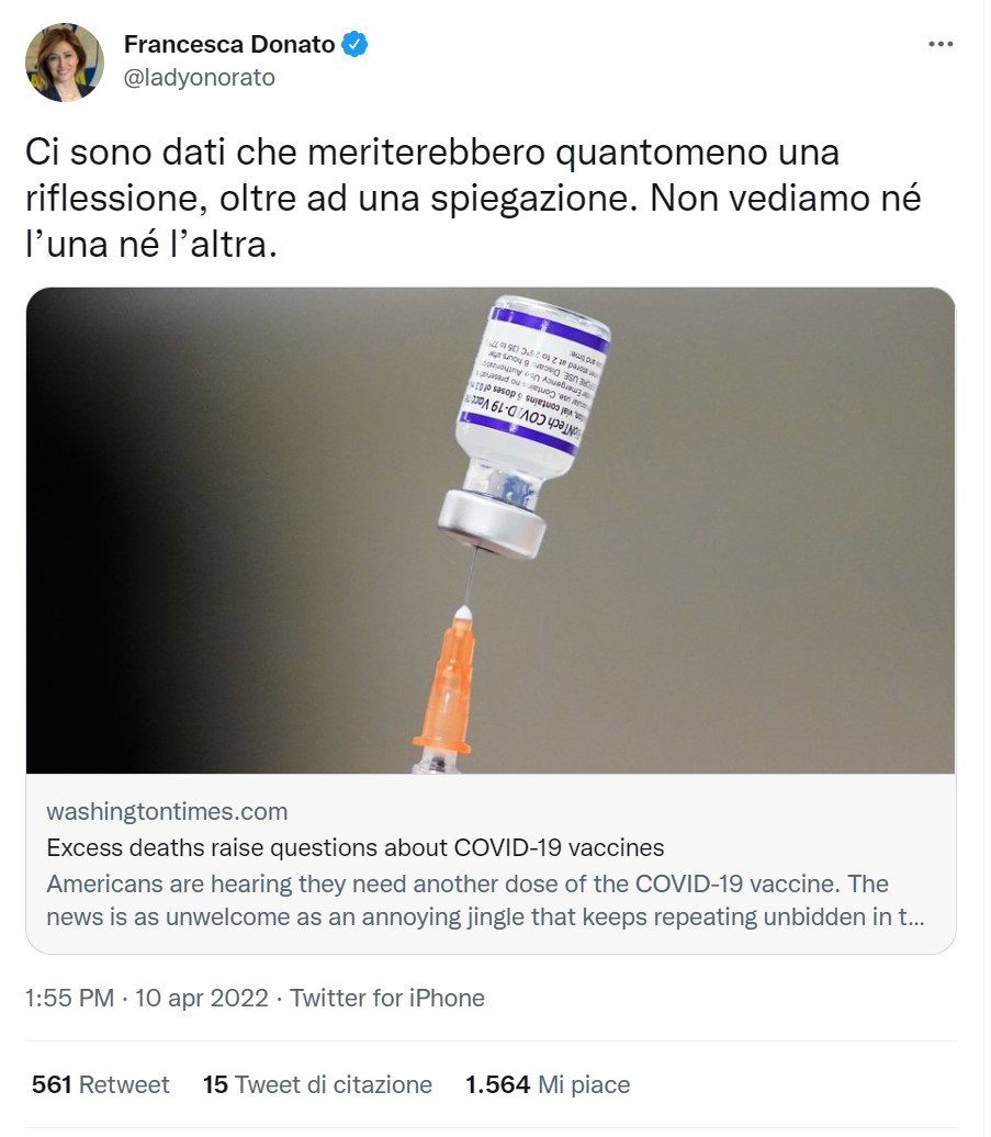 Francesca Donato e il Washington Times article-post
