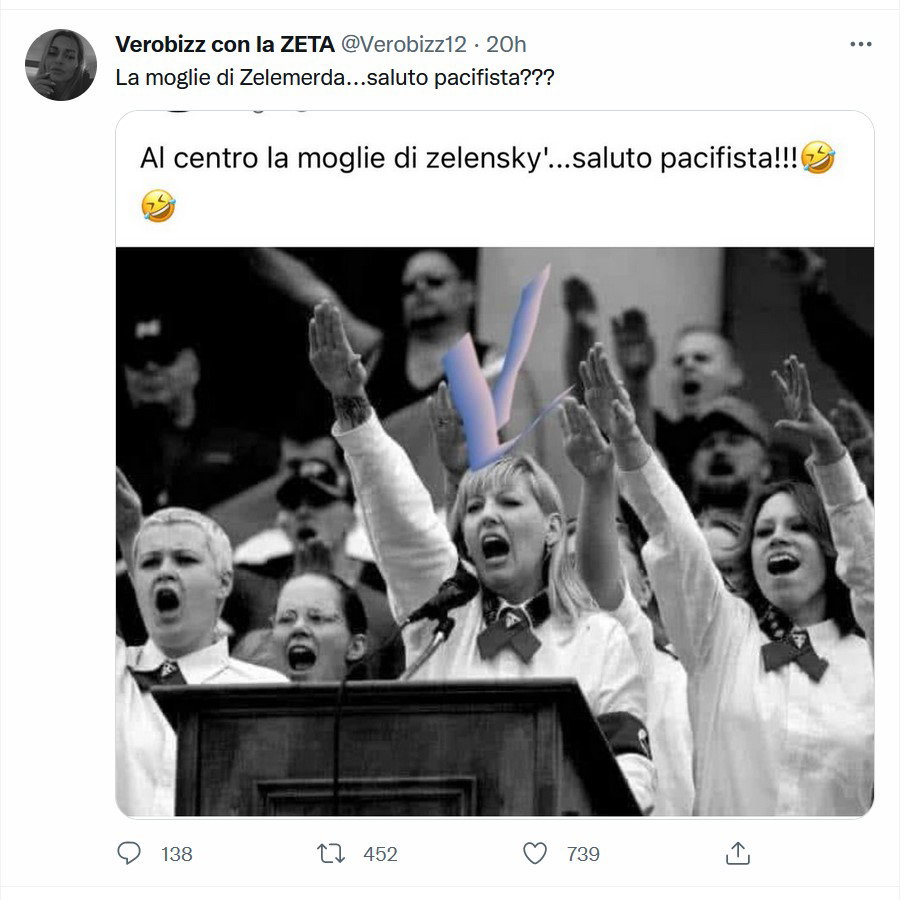 La moglie di Zelensky e il “saluto pacifista” article-post