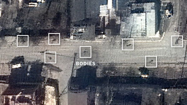 Le fasce bianche a Bucha