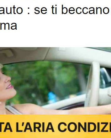 L’aria condizionata in auto vietata?