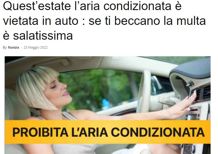 L’aria condizionata in auto vietata? article-post