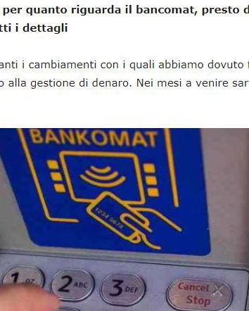 No, non è prevista la chiusura dei bancomat