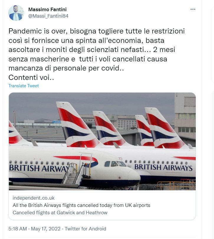 I voli cancellati di British Airways