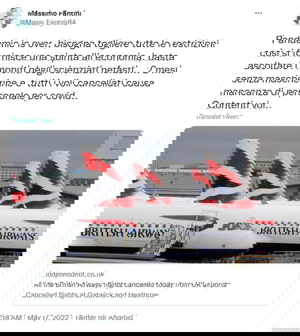 I voli cancellati di British Airways