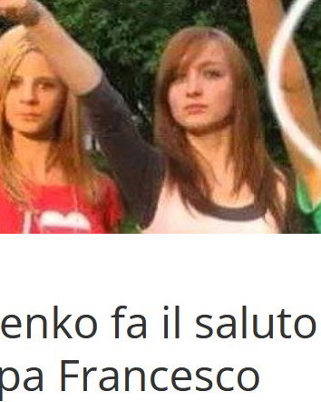 Kateryna Prokopenko e il saluto nazista