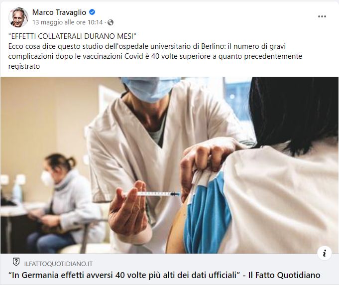 Lo studio “travagliato” sugli effetti collaterali del vaccino COVID article-post