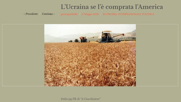 L’Ucraina se l’è comprata l’America?