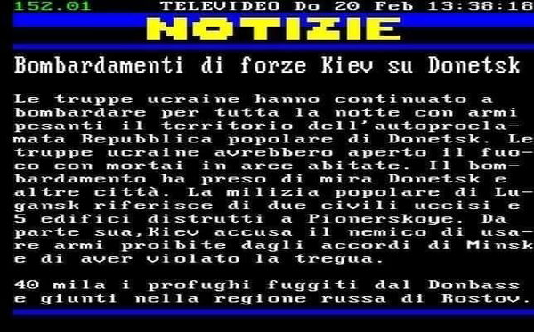I bombardamenti su Donetsk e la propaganda