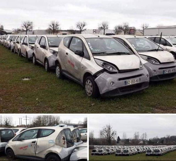 Il cimitero delle auto elettriche a Parigi…