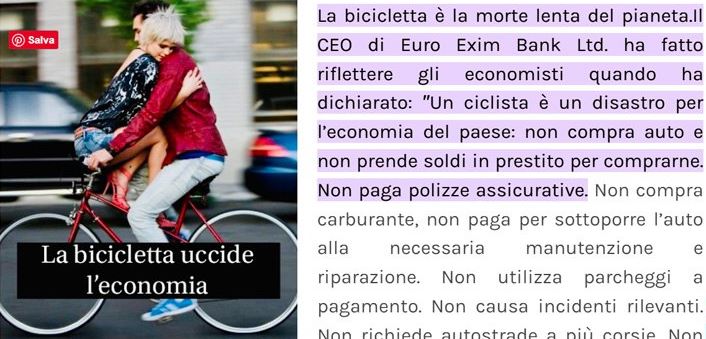 Ciclisti, banche, social network article-post