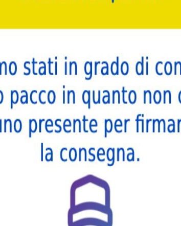 Non siamo stati in grado di consegnare…