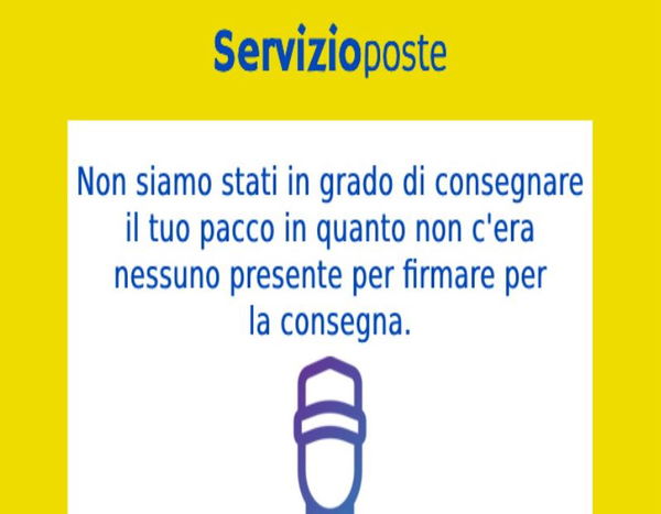 Non siamo stati in grado di consegnare…