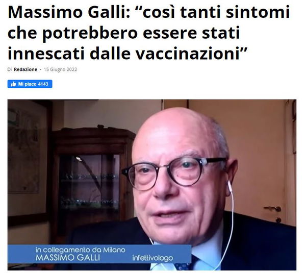 Galli e i sintomi innescati dalle vaccinazioni